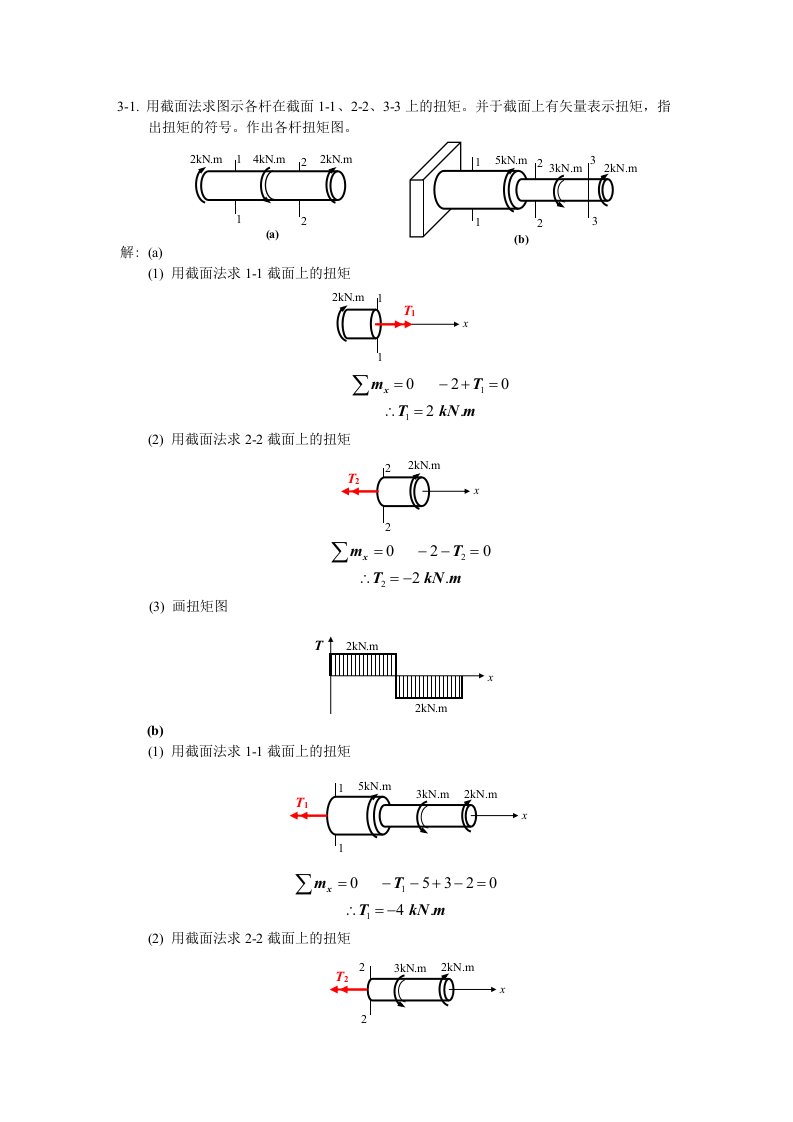 3简明材料力学习题解答第三章