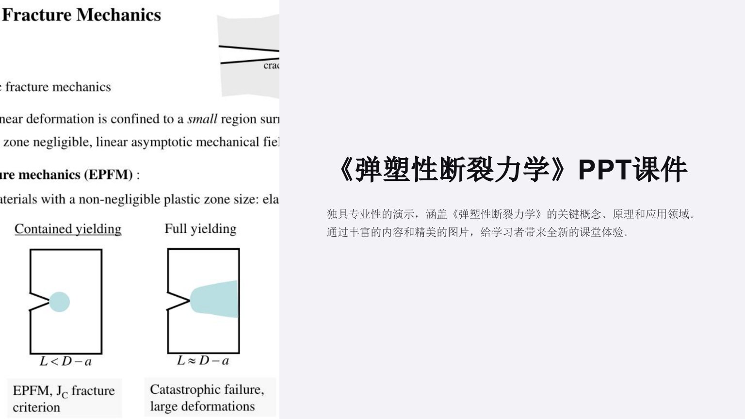 《弹塑性断裂力学》课件