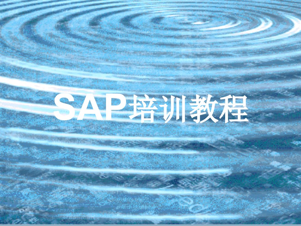 【图文】SAP培训教材-课件【PPT讲稿】