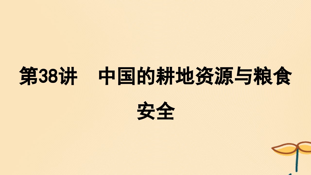 2025届高考地理一轮总复习第四模块资源环境与国家安全第十七章资源安全与国家安全第38讲中国的耕地资源与粮食安全海洋空间资源开发与国家安全课件