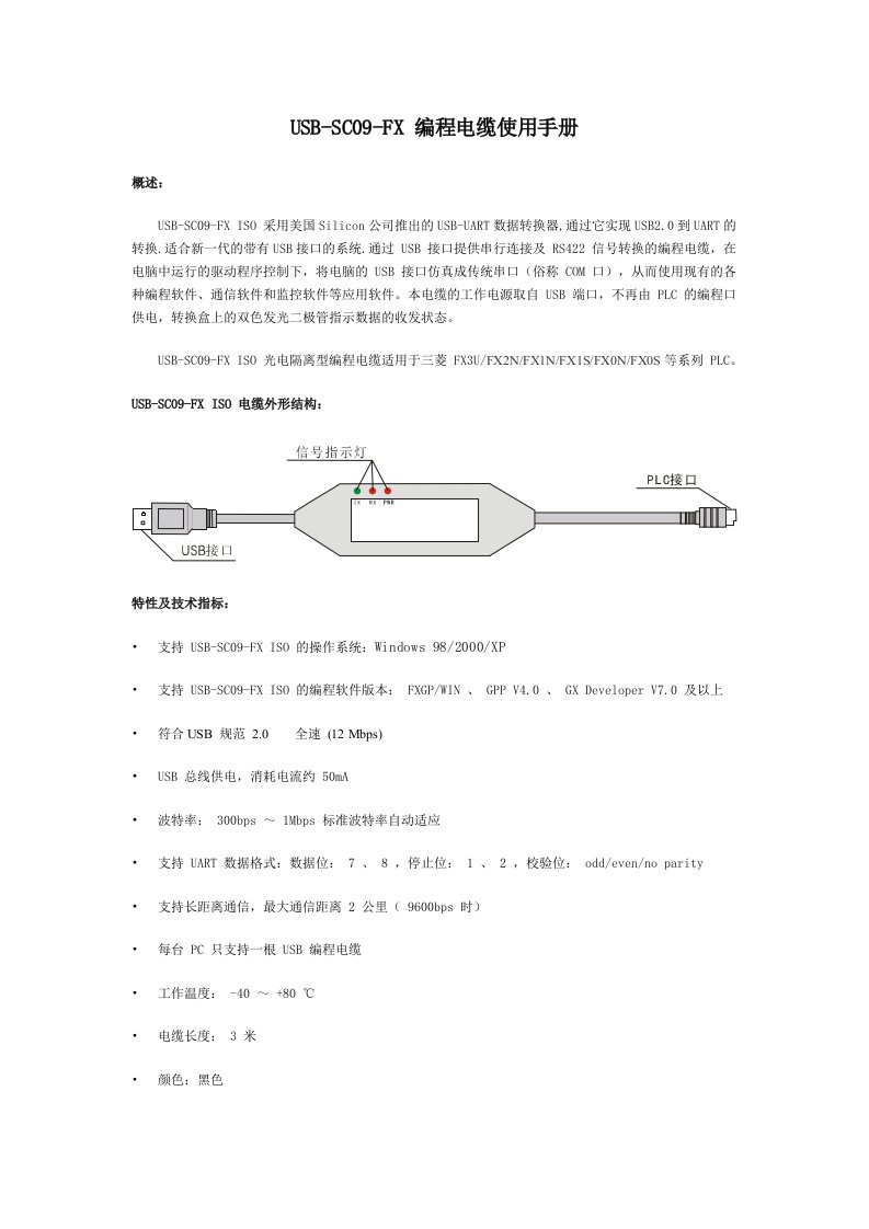 USB-SC09-FX使用说明书