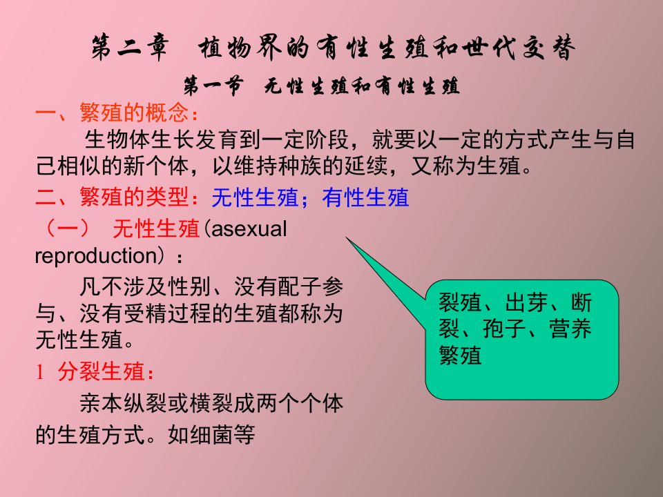 植物界的有性生殖和世代交替