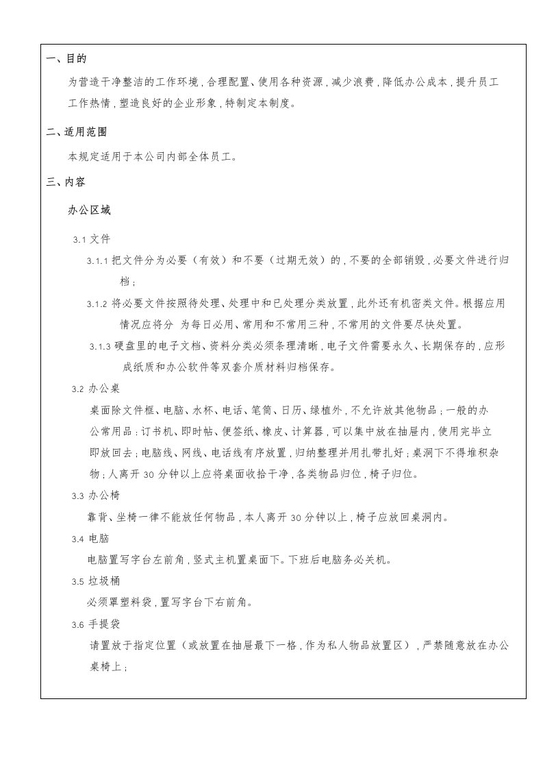 公司6S管理制度汇编