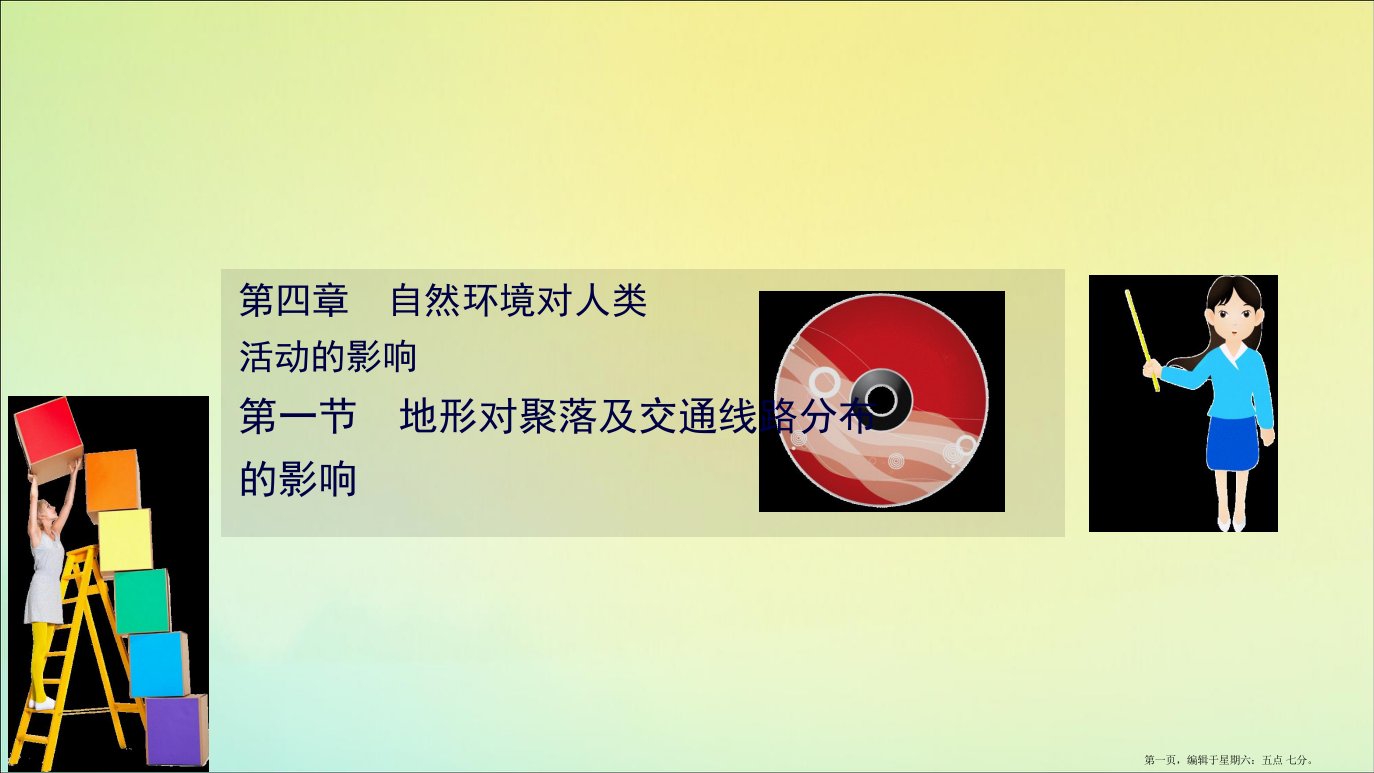 2022高考地理一轮复习第四章自然环境对人类活动的影响4.1地形对聚落及交通线路分布的影响课件湘教版