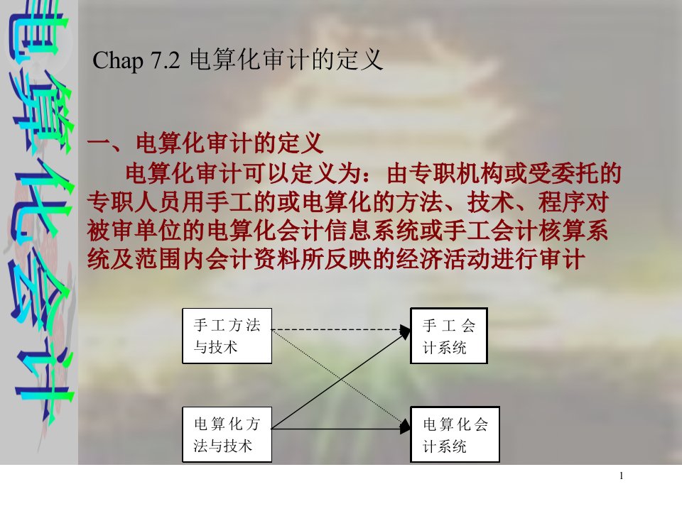 电算化审计的产生和发展14页PPT