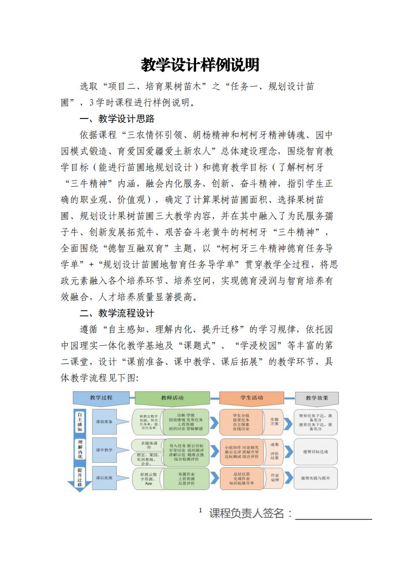 教学设计样例说明