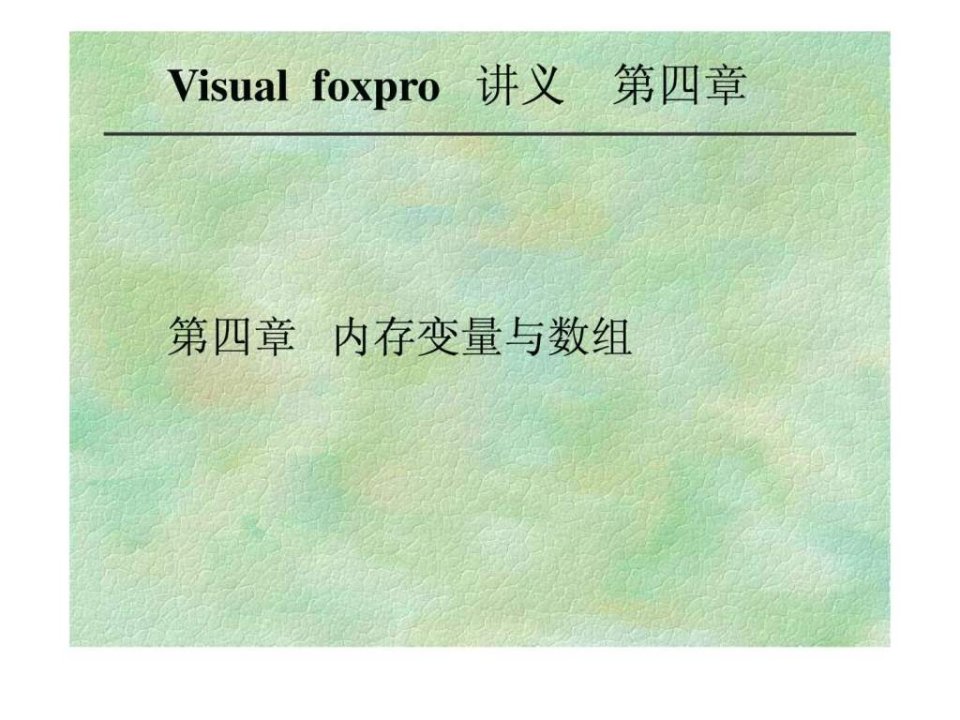 visualfoxpro讲义4