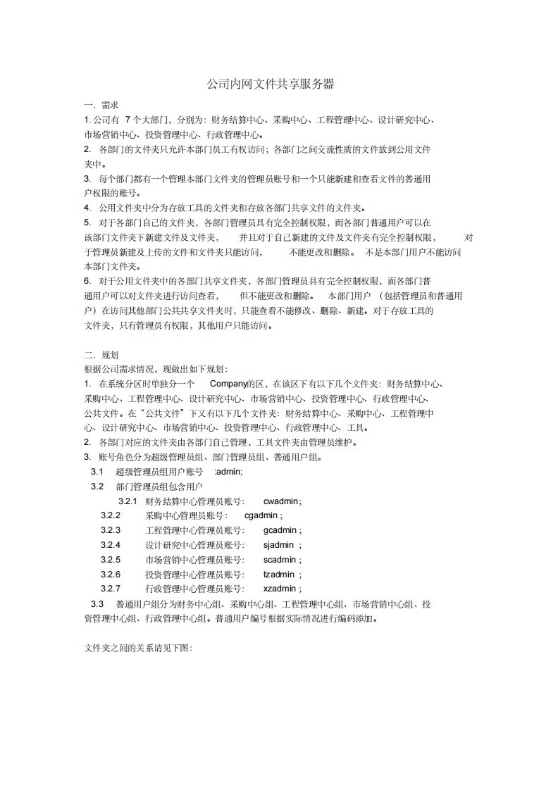 公司内网文件共享服务器搭建方案