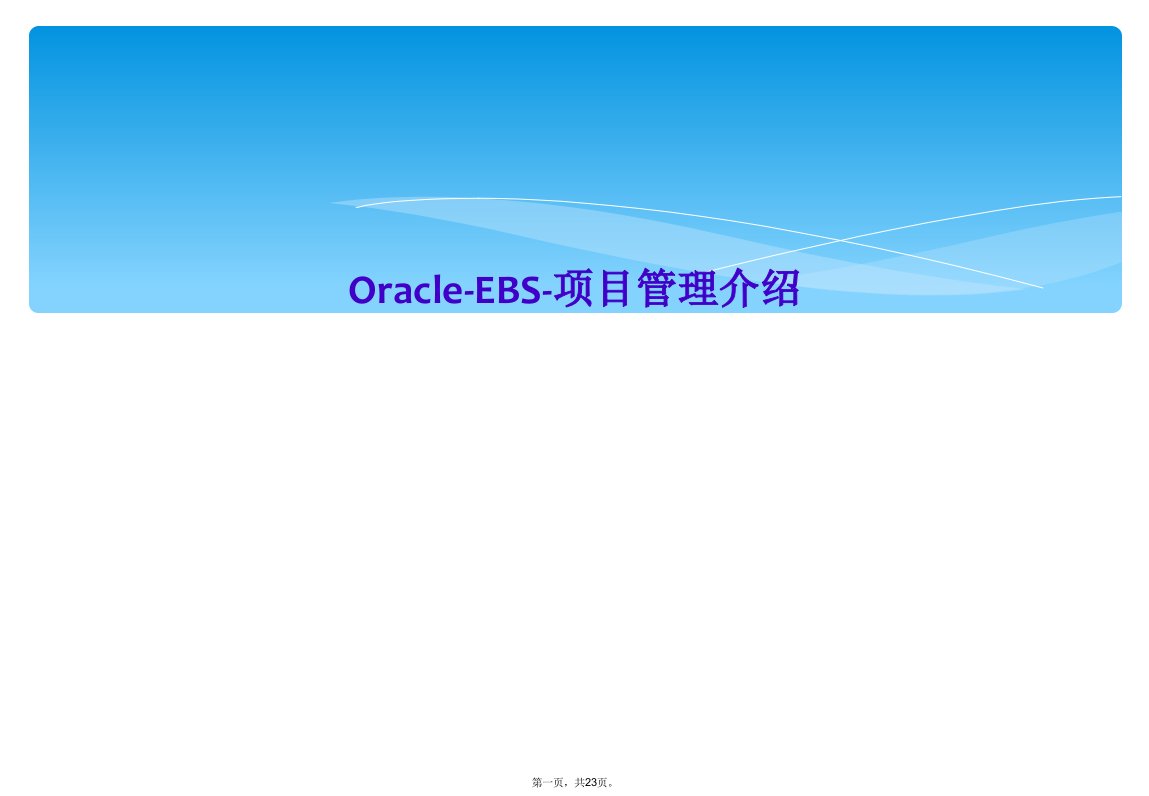 oracle-ebs-项目管理介绍