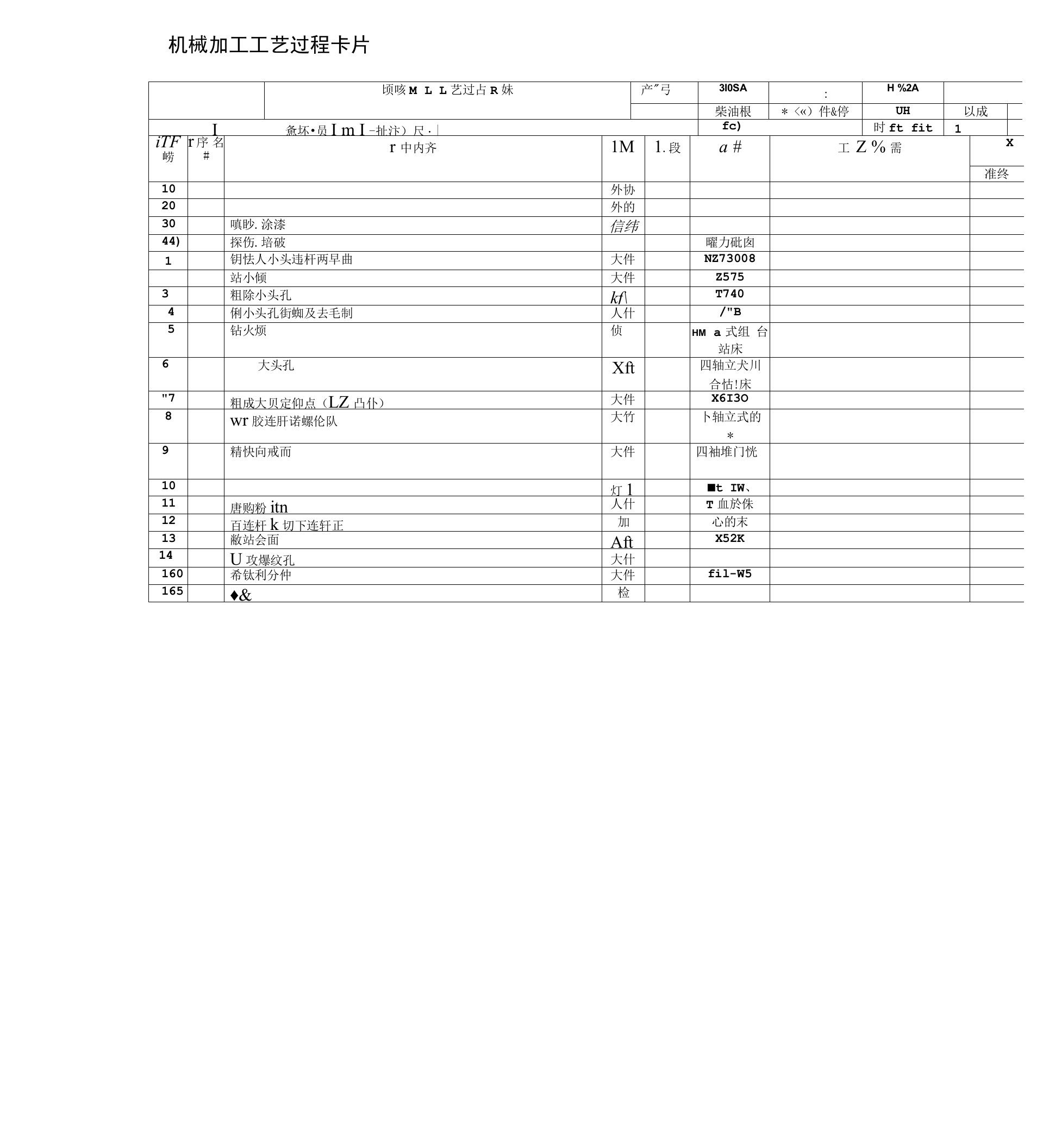 柴油机连杆机械加工工艺卡