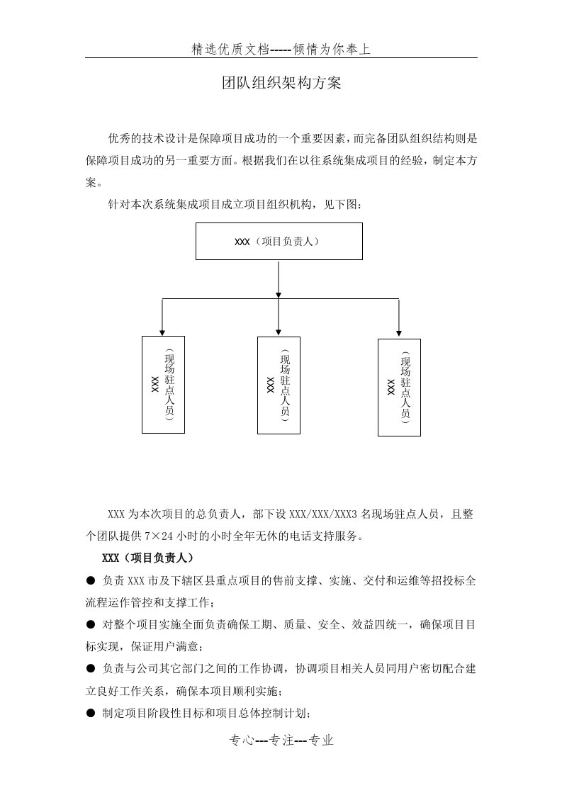 团队组织架构方案(共3页)