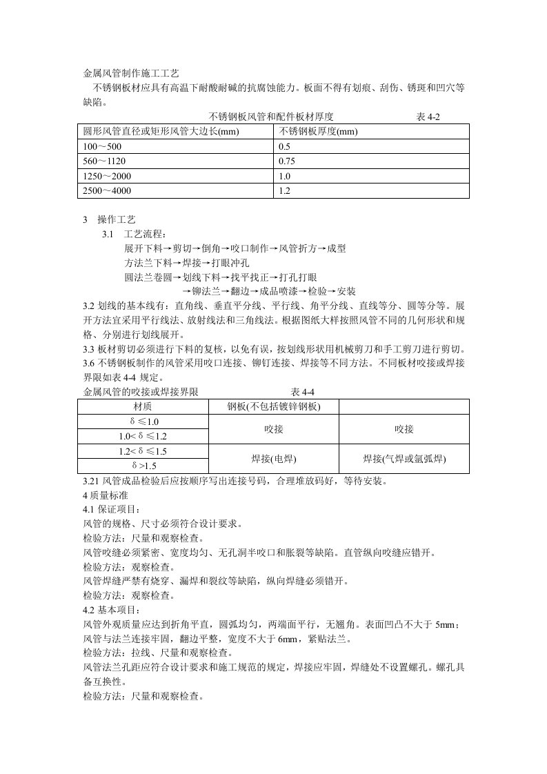 不锈钢风管制作施工工艺