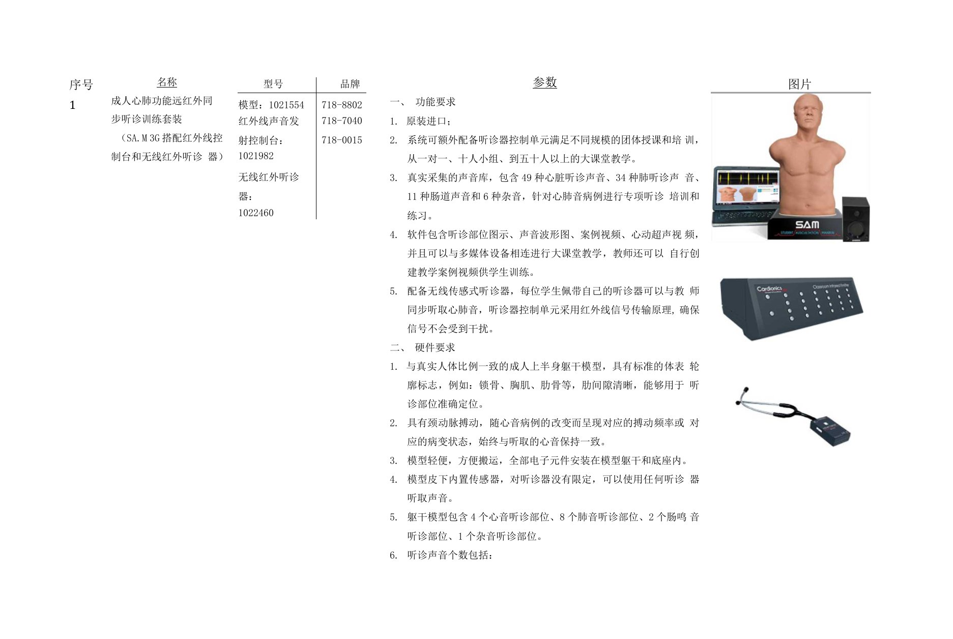 凯迪斯听诊系列模型