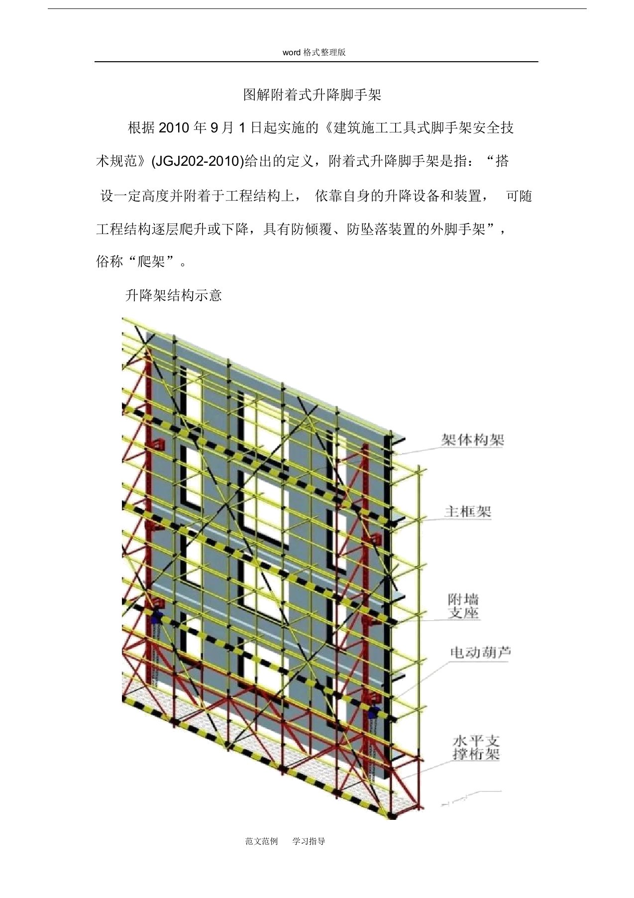 图解附着式升降脚手架