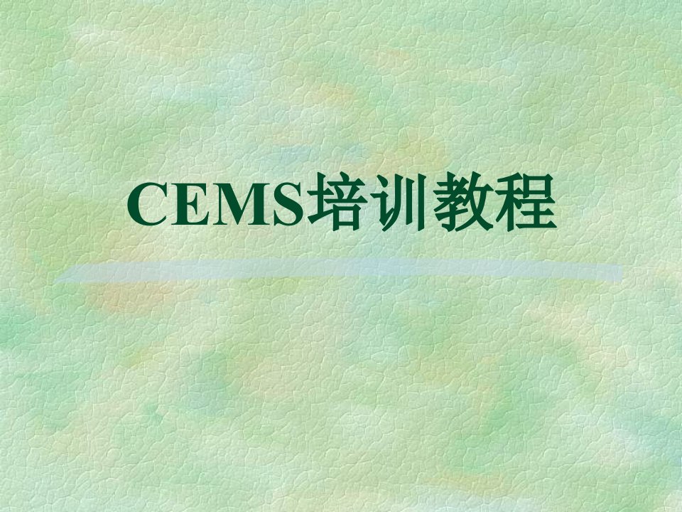 cems培训