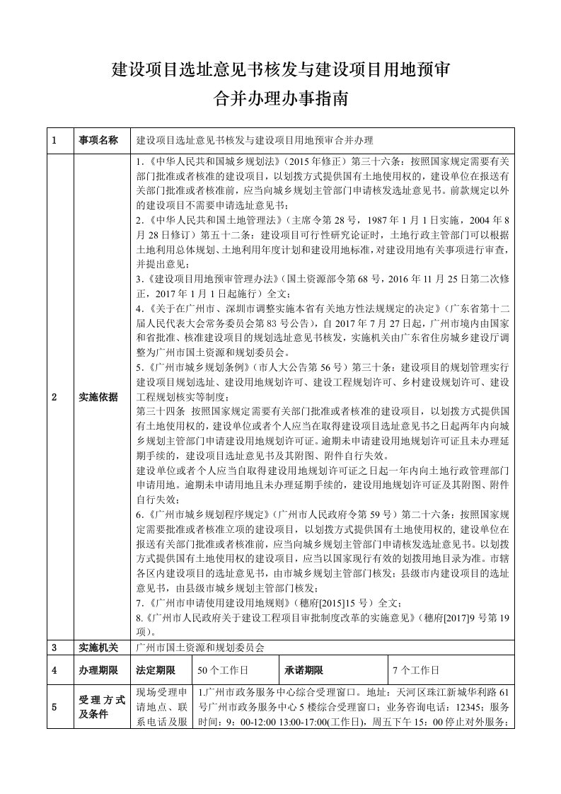 建设项目选址意见书核发与建设项目用地预审