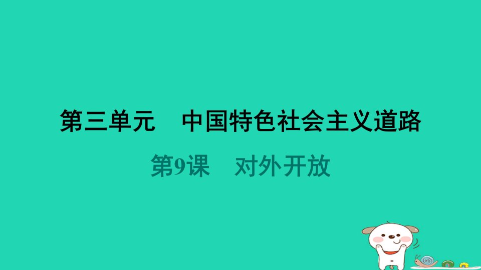 福建省2024八年级历史下册第3单元中国特色社会主义道路第9课对外开放导学课件新人教版