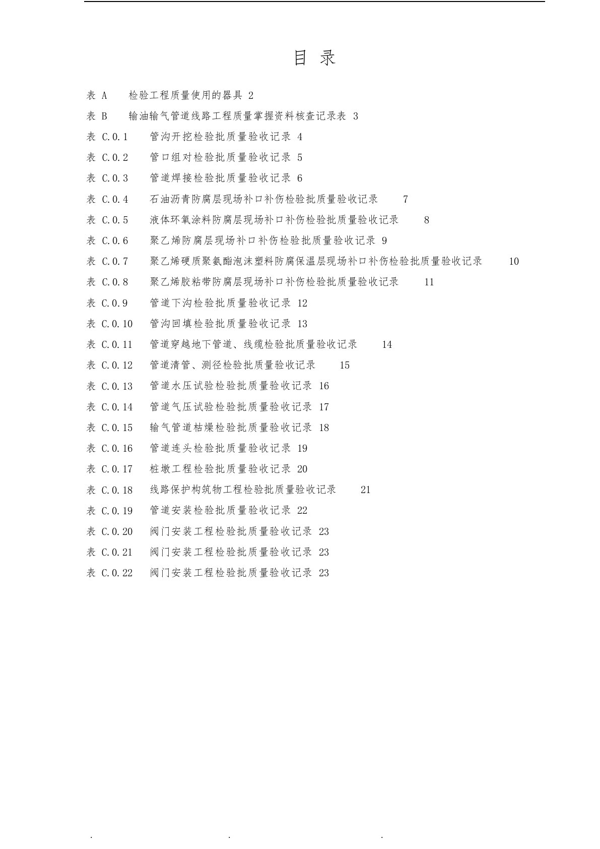 SY∕T42082023年石油天然气建设工程施工检验批表格模板