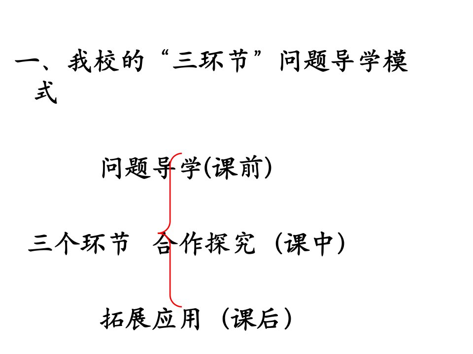 三环节高效课堂操作要求