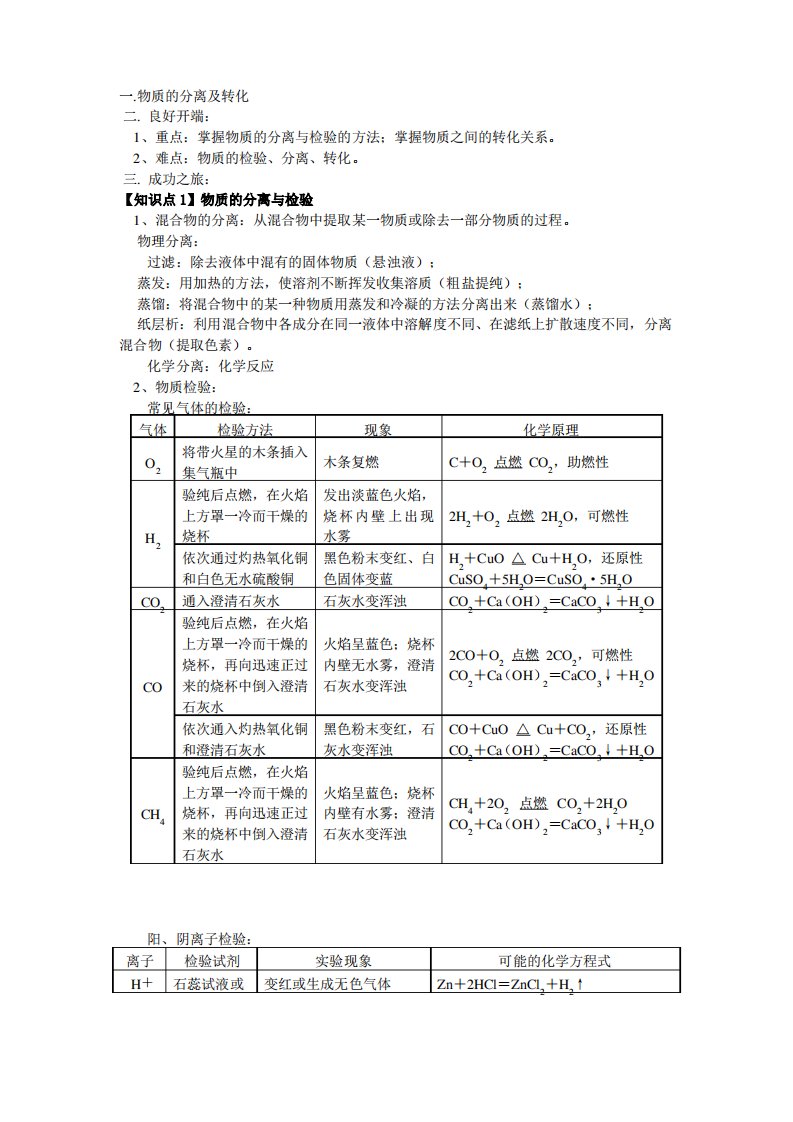 沪科版化学高二下《离子的检验》word教案