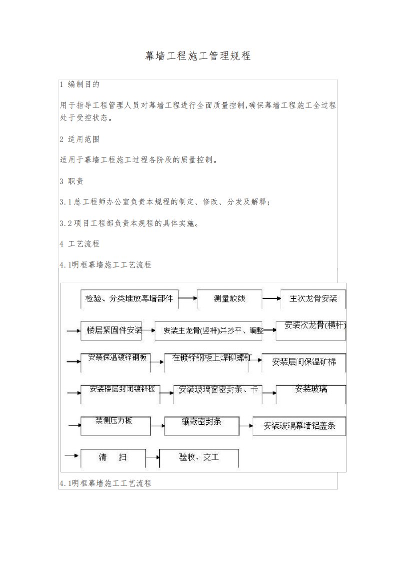 幕墙工程施工管理规程