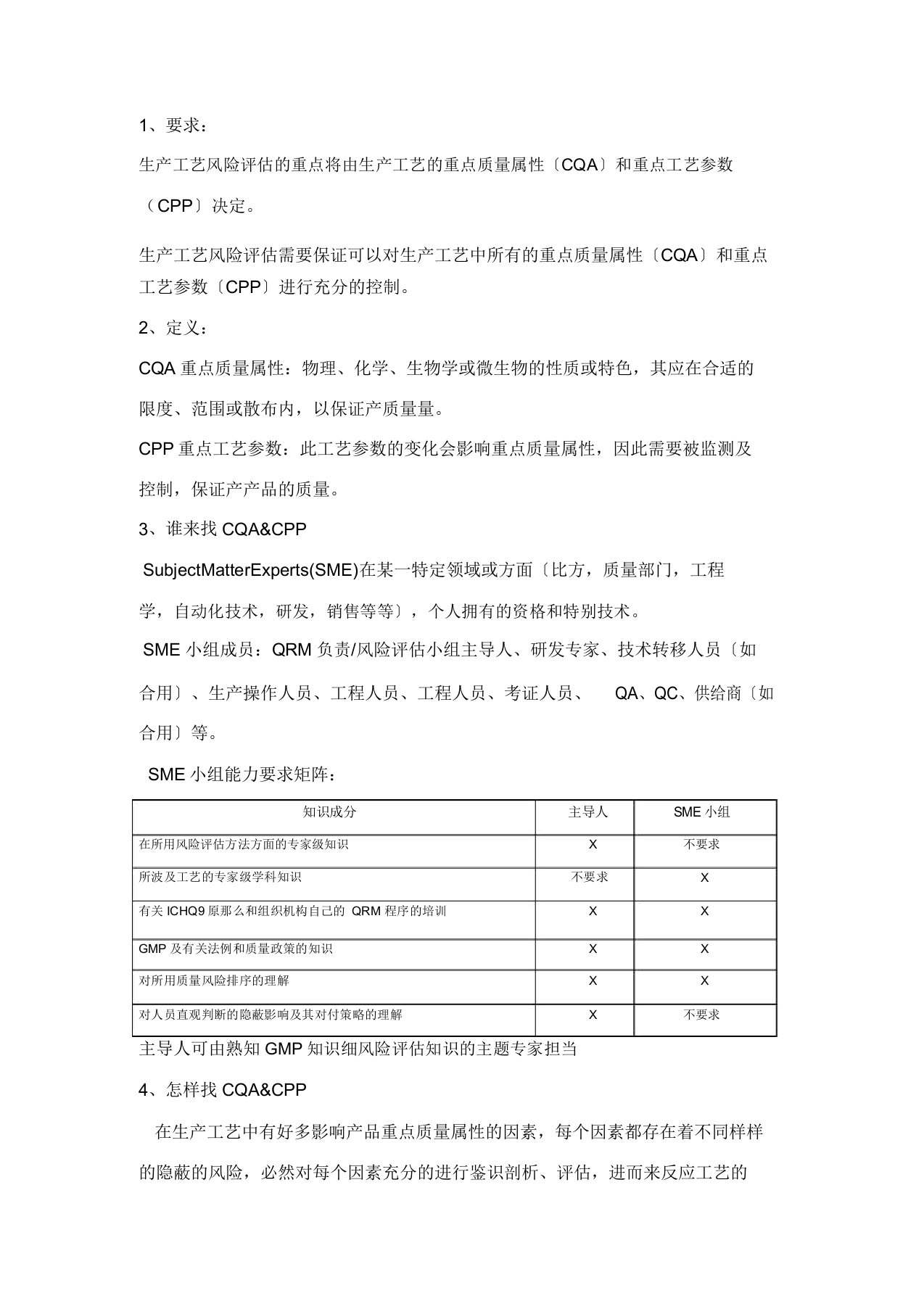 关键质量属性及关键工艺参数