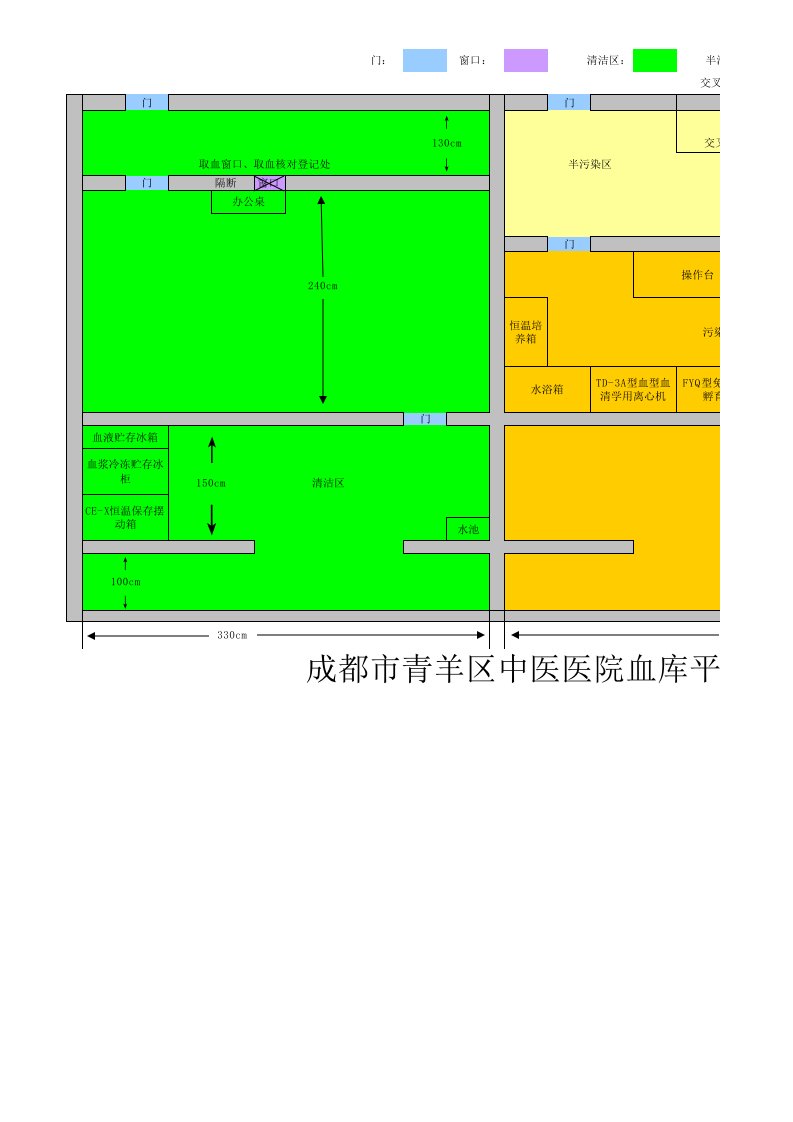 血库平面图