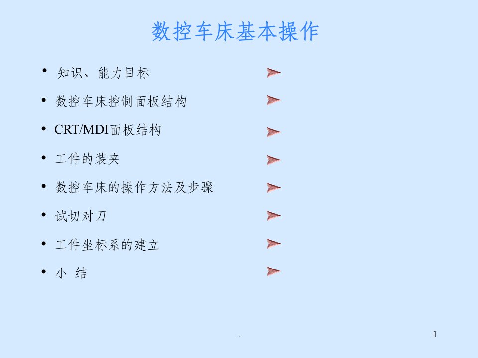 数控车床基本操作ppt课件