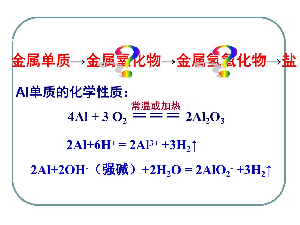 几种重要的金属化合物(铝的化合物)