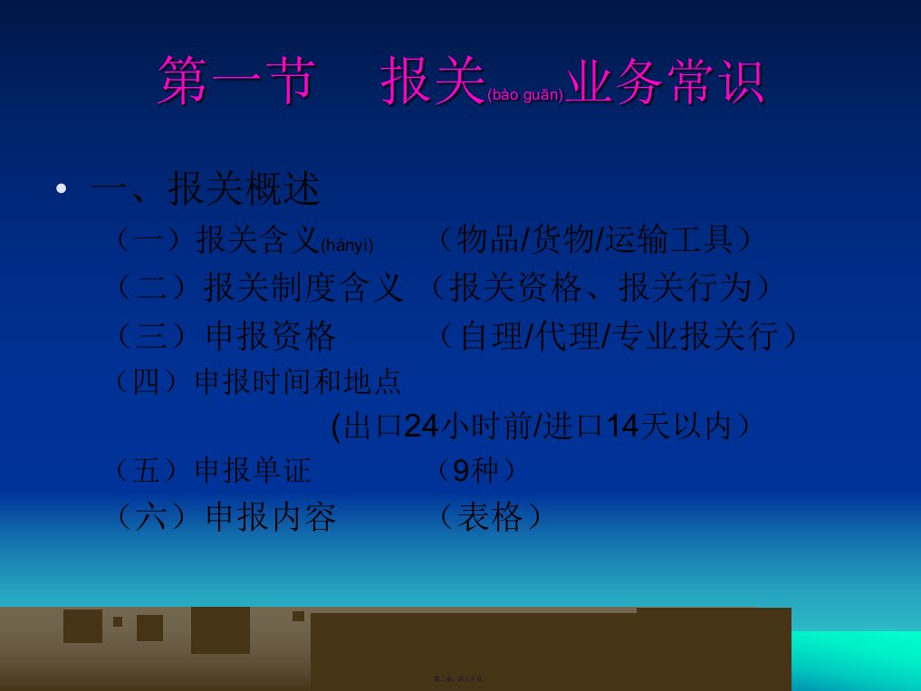 国际货运代理与报关80页PPT