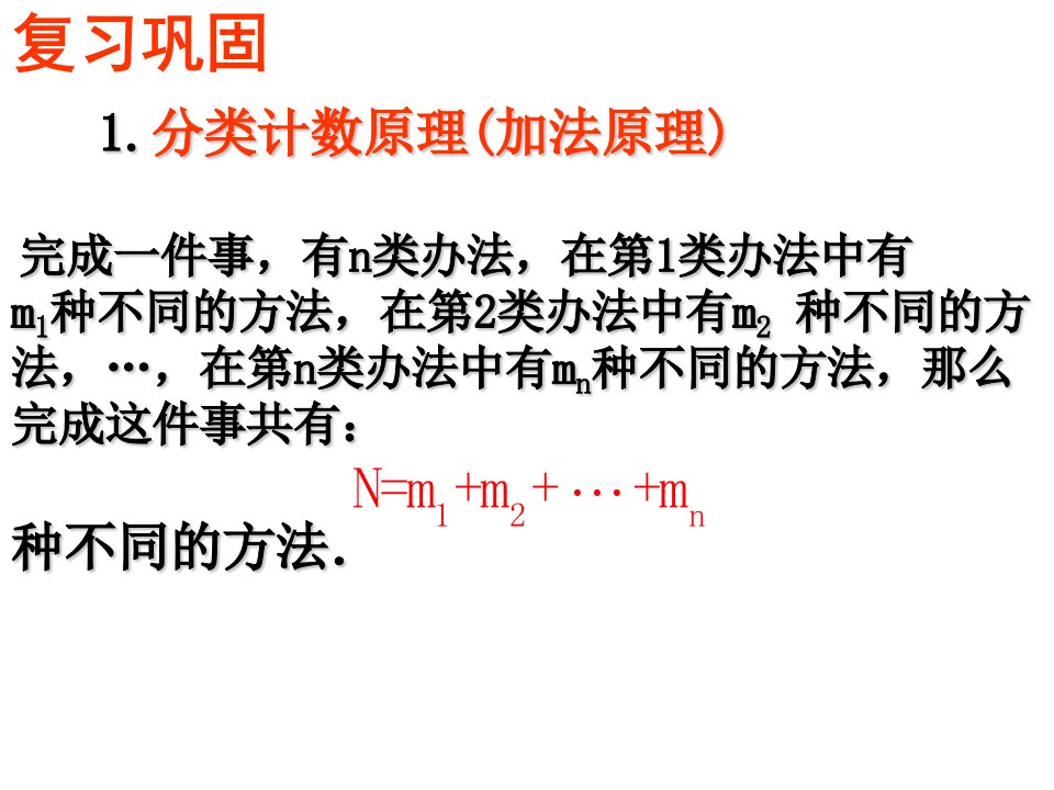 排列组合复习课解排列组合问题的常用技巧ppt课件