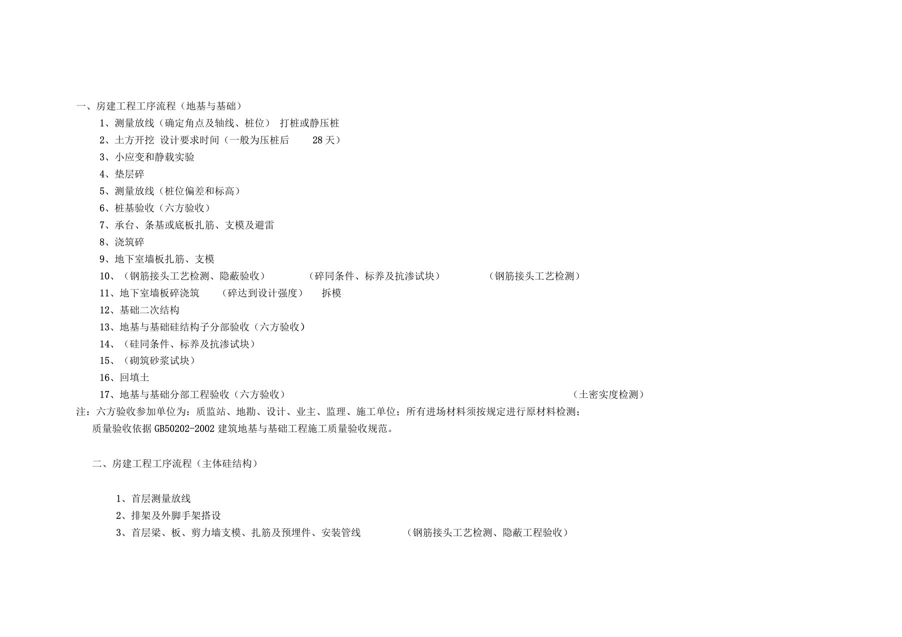 房建工程工序流程(地基与基础)