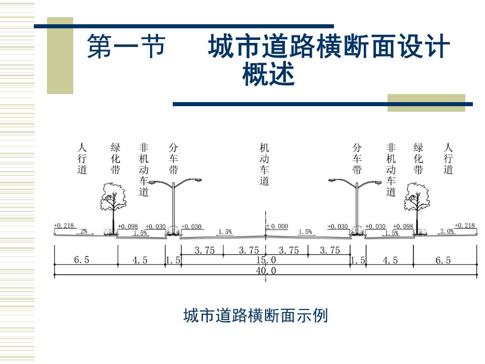 城市道路横断面规划设计