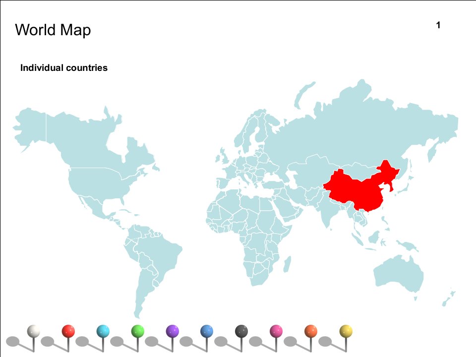 中国分省份矢量地图(分层涂色)