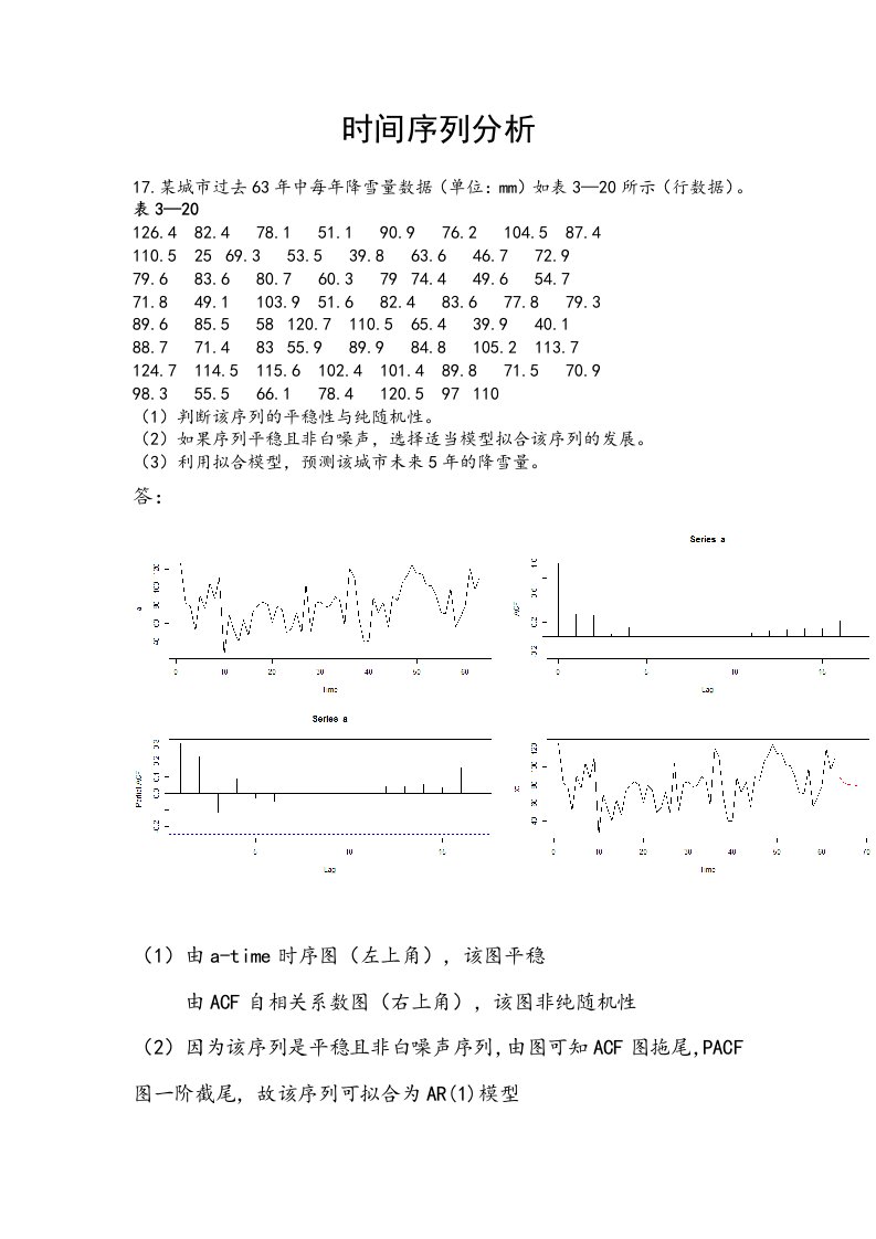 (时间序列分析)