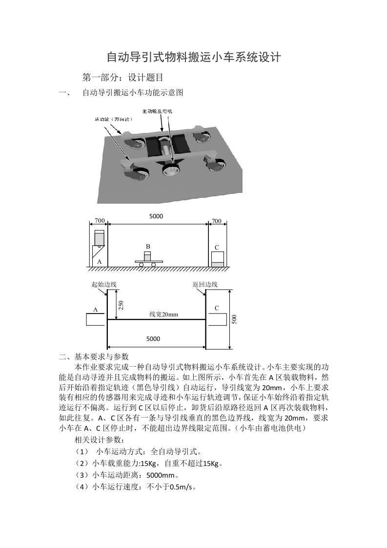 自动导引式物料搬运小车系统设计