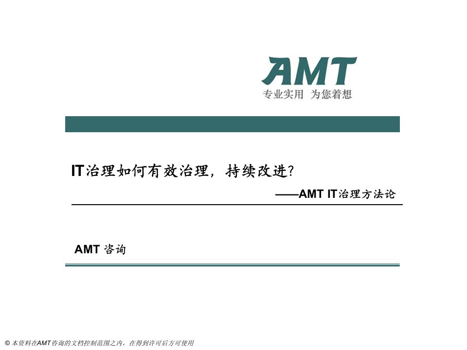 AMT咨询_IT治理方法论v20