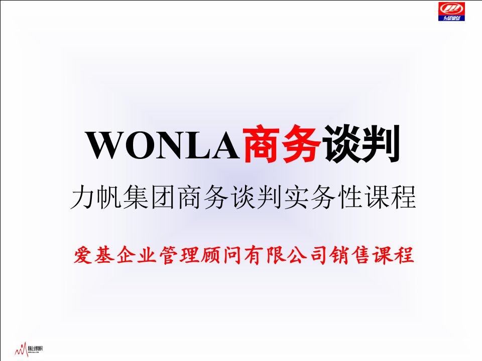 WONLA商务谈判实务性课程(PPT