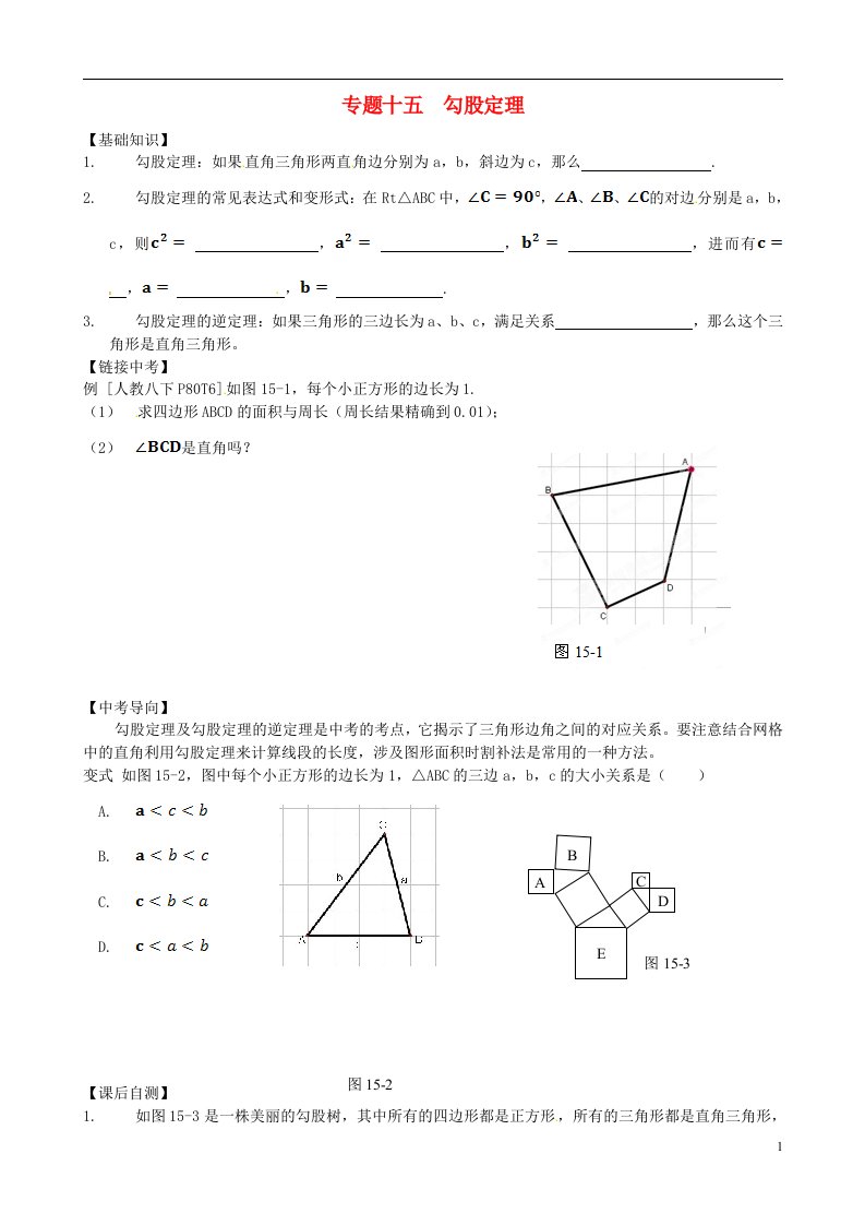 内蒙古鄂尔多斯市东胜区培正中学中考专题复习