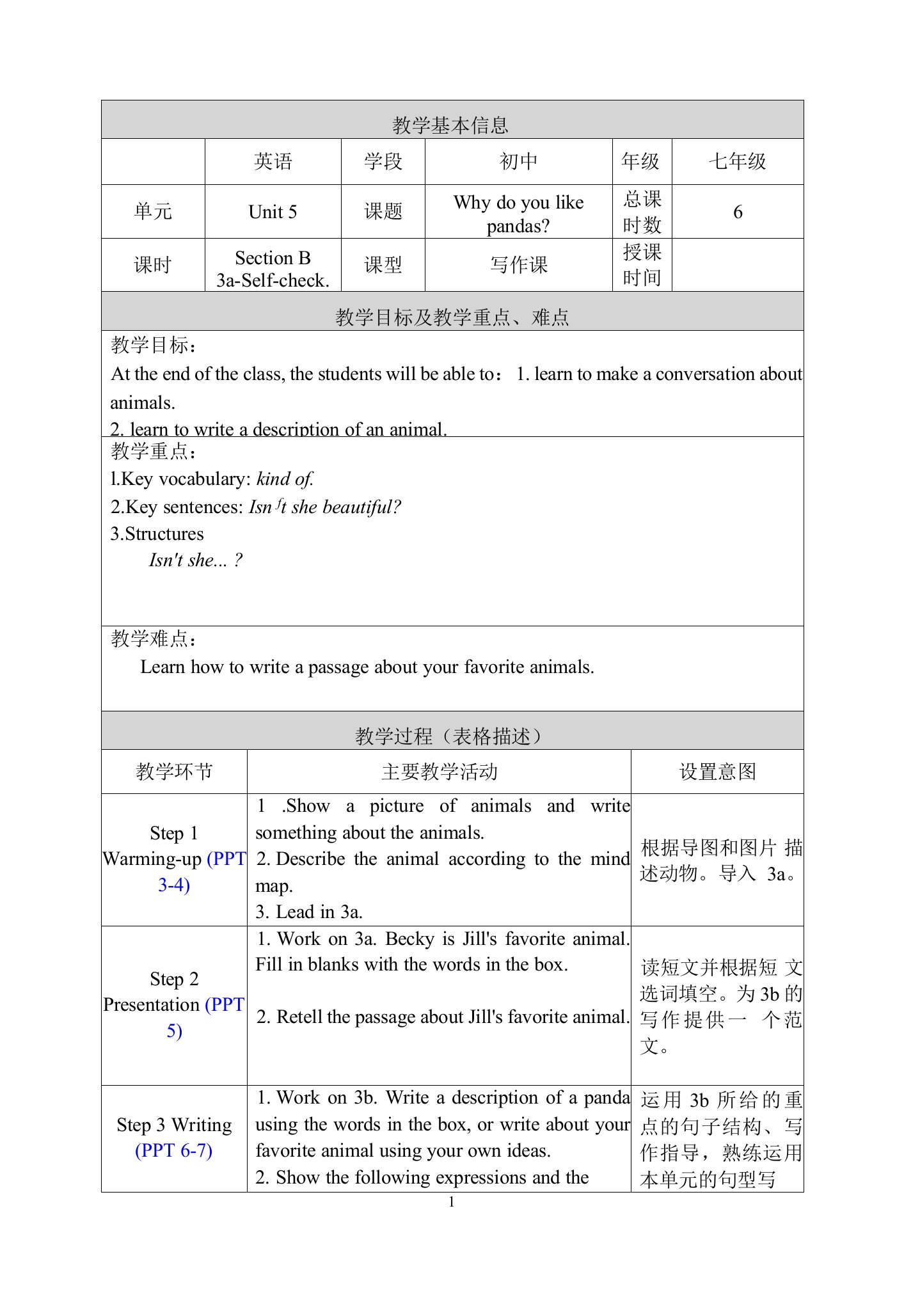 人教版英语七年级下册