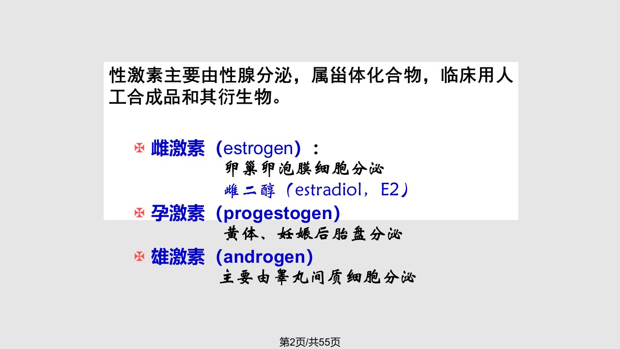 性激素类药及避孕药hm