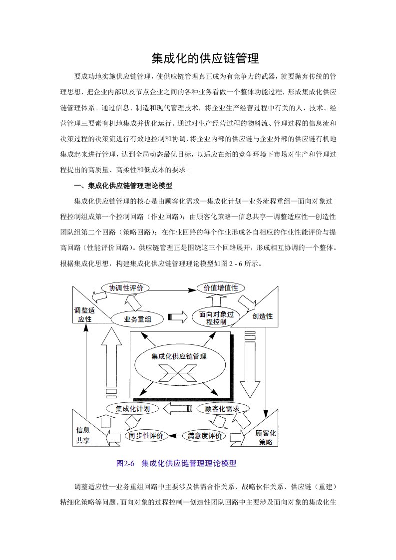 集成化的供应链管理