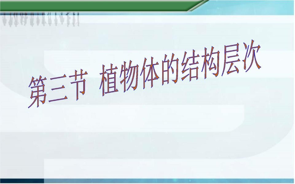 人教版七年级上册生物植物体的结构层次通用课件