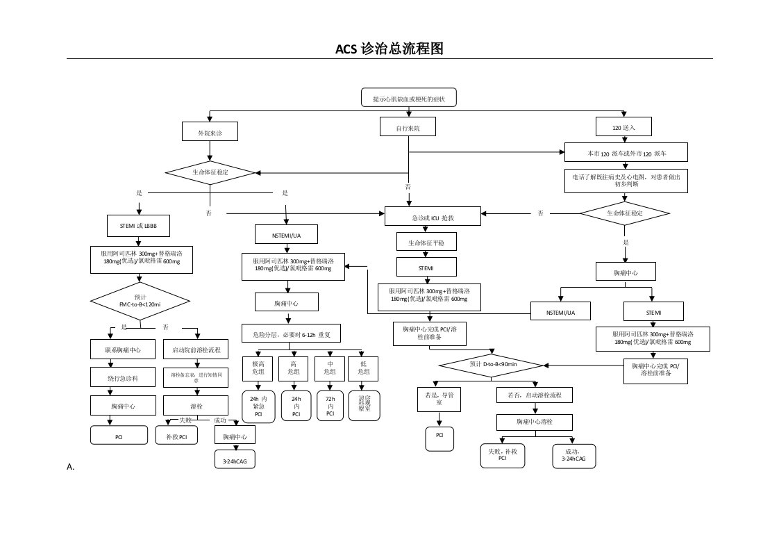 ACS诊治总流程图