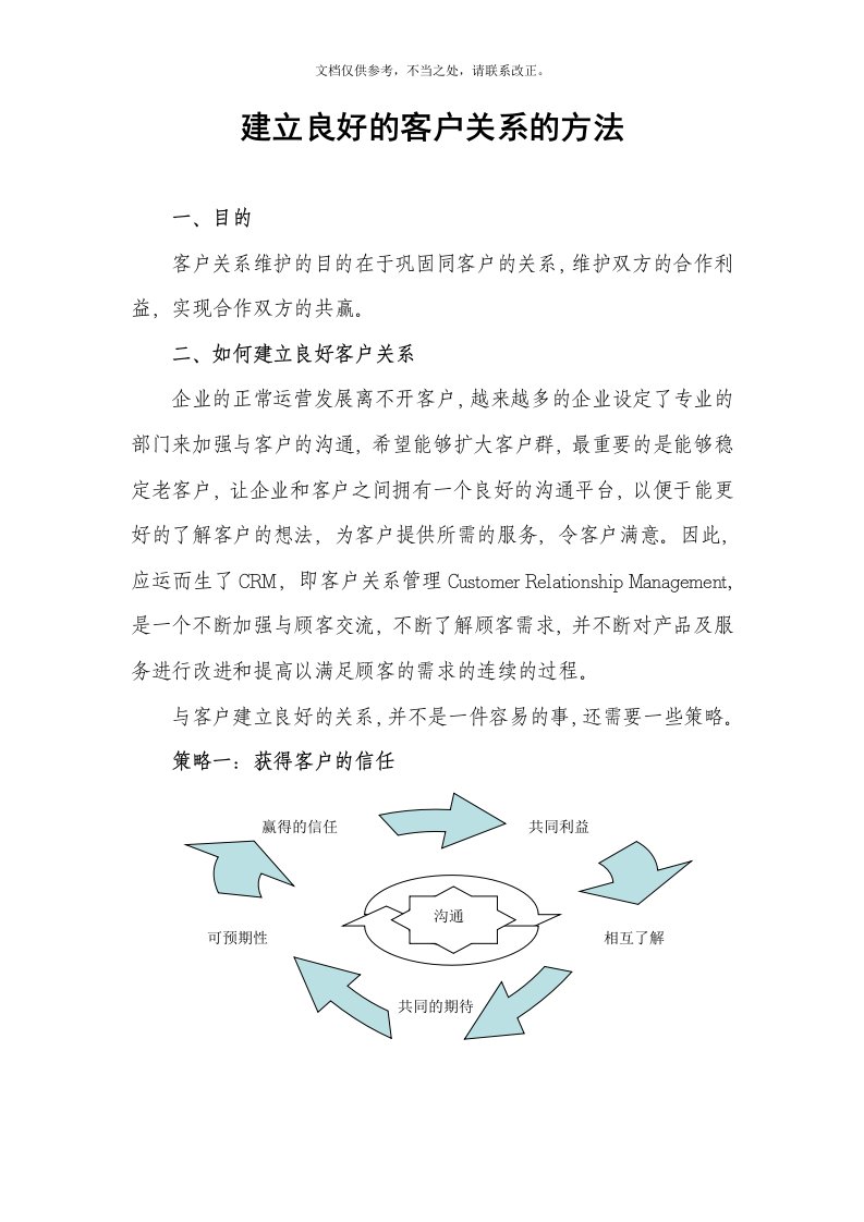 建立良好的客户关系的方法