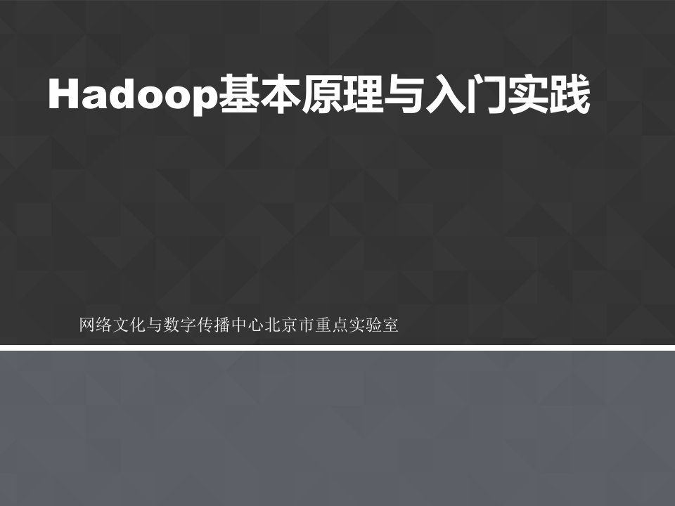 Hadoop基本原理与入门实践