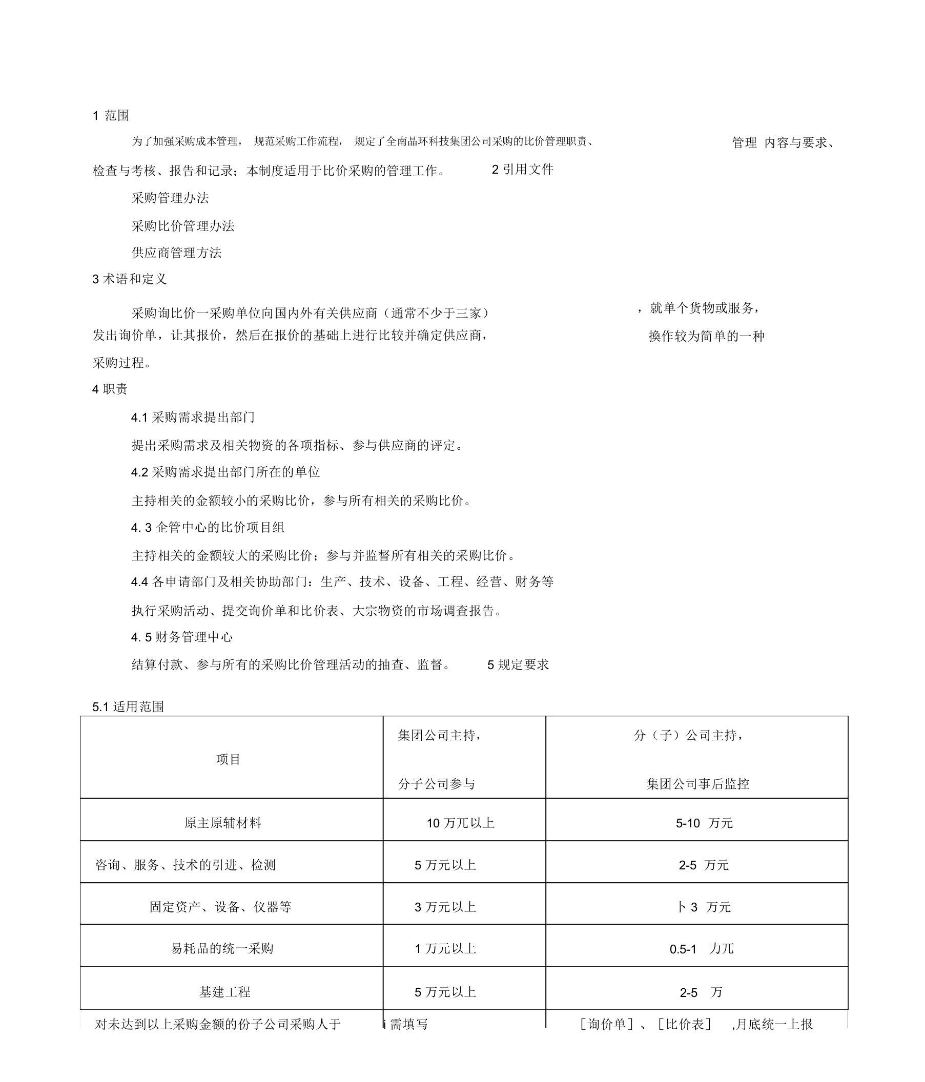 集团公司询价比价管理规定