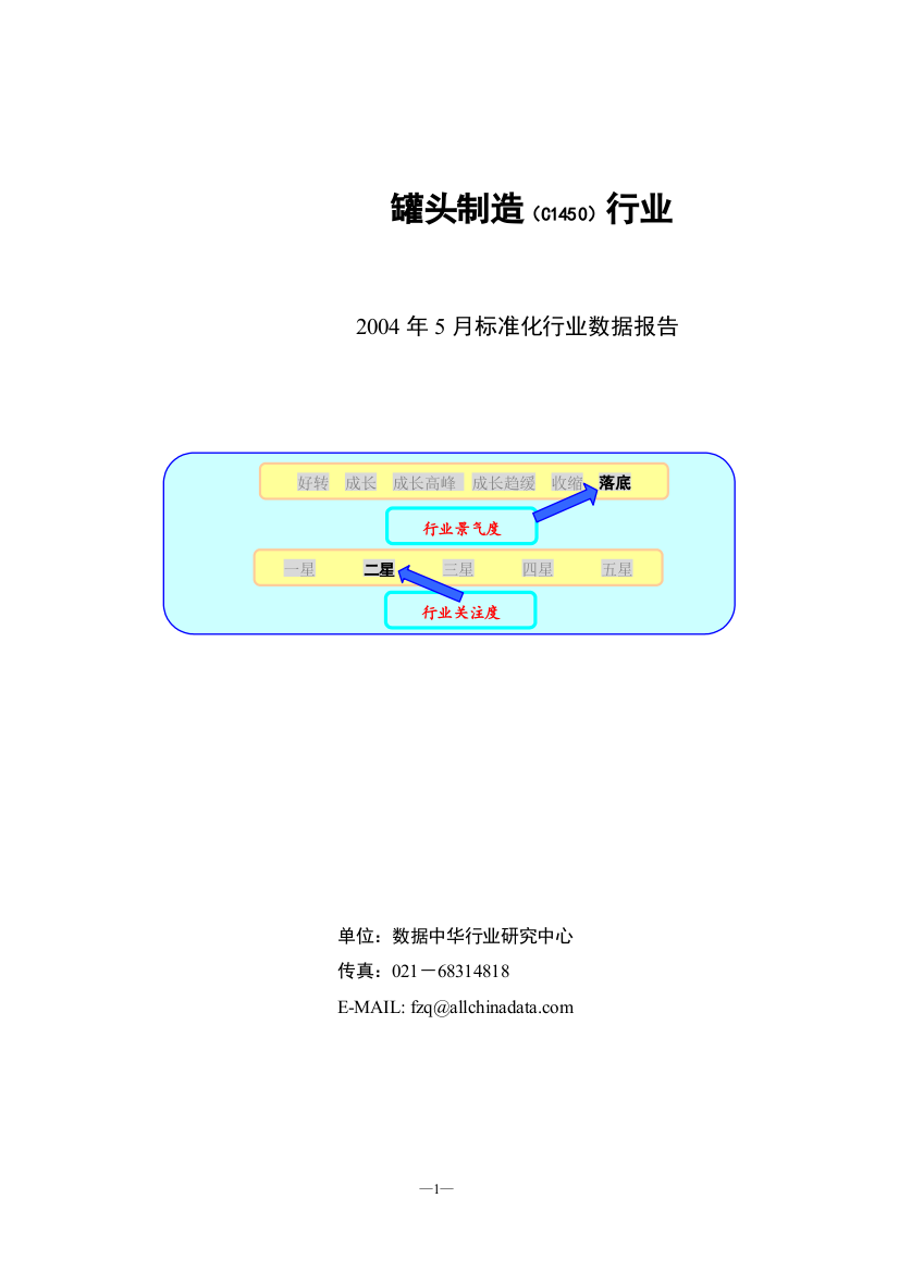 某年度罐头制造行业报告