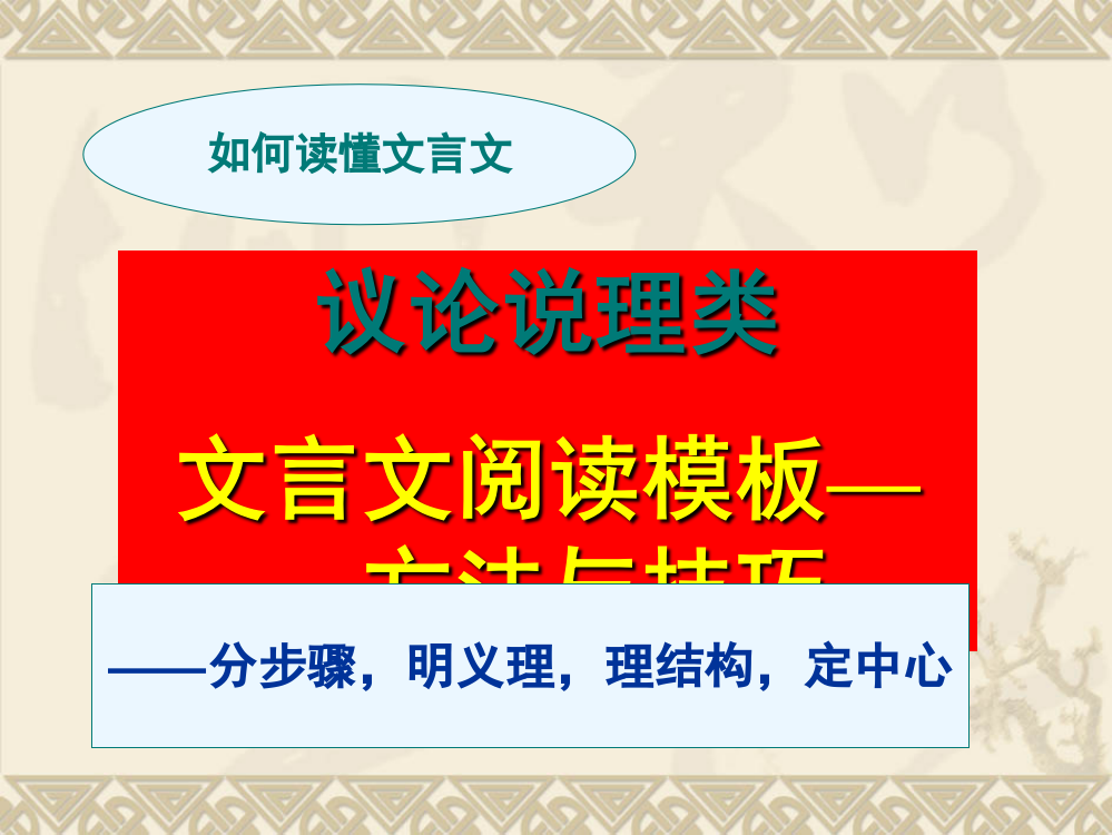 议论说理类文言文阅读黎凛