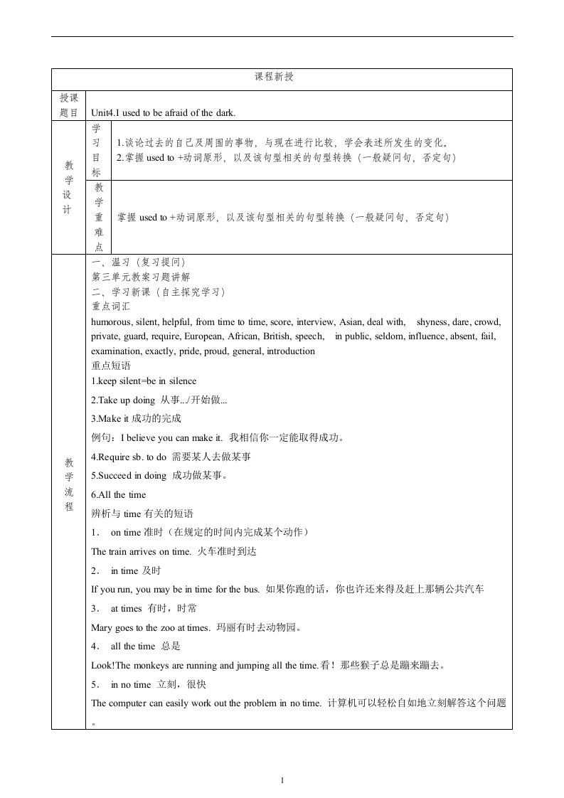 人教版英语九年级Unit4.I